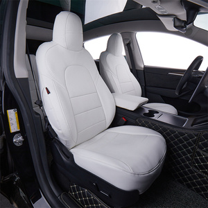 Fundas de Asiento de Cuero Impermeables para Autos Deportivos de Lujo, Juego Completo para Tesla Model Y/Model 3 2017-2024, para Todas las Estaciones, Garantía de 2 Años - Product Image 6