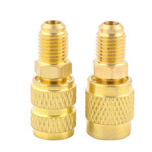 Adaptador de cobre R22 a R410a, roscado de 1/4 a 5/16 para reparación de aire acondicionado - Product Image 1