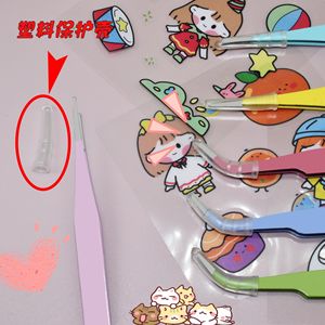 Hot-selling tweezers, DIY <b>craft</b> clips, blunt-tipped colored macaron card holders, sticker glue <b>tools</b>, straight and curved - Product Image 4