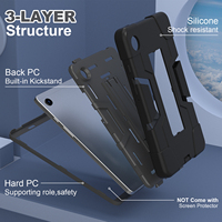 Étui antichoc pour Samsung Tab A9 8.7 X115N A11 8.7 2025 avec support pliable, protection robuste, design fin, OEM ODM