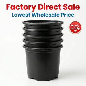 Meilleur prix, pots de pépinière en plastique de 1 gallon avec trous de drainage, réduction sur les achats en gros, pot de fleurs pour serre et centre de jardinage - Product Image 1