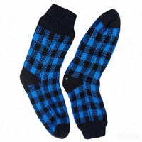 Chaussettes d'intérieur unisexes rayées, respirantes, douces, épaisses, antidérapantes, doublure en peluche, chaudes, confortables, hauteur genou, tricotées, jacquard imprimé