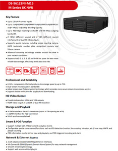 HIK 64ch 128ch 256 canaux 3U 4K 16 HDD personnes comptage caméra/ANPR Super NVR DS-<span class=keywords><strong>96128NI</strong></span>-<span class=keywords><strong>I16</strong></span> DS-96064NI-<span class=keywords><strong>I16</strong></span> DS-96256NI-<span class=keywords><strong>I16</strong></span> - Product Image 3