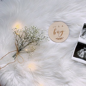 Accesorios Creativos y Ecológicos para Fotos de Bebés, Tarjetas de Madera Grabadas para Marcar los Meses del Bebé, Decoración para Aniversarios, <span class=keywords><strong>Manualidades</strong></span> de Madera - Product Image 4