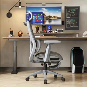 Chaise de bureau pivotante moderne, réglable en hauteur, en tissu maillé ergonomique, pour usage professionnel et commercial - Product Image 2