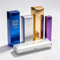 Boîte de beauté en carton biodégradable avec laminage brillant rose gold personnalisé, livraison express 72H, emballage pour soins de la peau