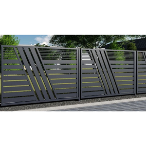 Clôtures de jardin modernes, clôture d'intimité, écran de <span class=keywords><strong>balcon</strong></span>, écran de piscine, <span class=keywords><strong>kit</strong></span> extérieur, panneaux de clôture en aluminium de 8 pieds 6, noir - Product Image 1