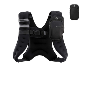 Gilet lesté de fitness avec bande réfléchissante, en néoprène, écologique, durable, réglable, capacité de 6 à 30 lb pour la course et l'entraînement - Product Image 1