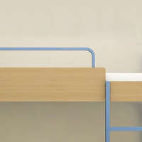 Lit superposé (supérieur et inférieur) en fer, simple et artistique, pour appartement, école, hôtel, dortoir, chambre à coucher