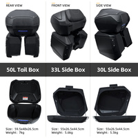 Boîtes à dégagement rapide compatibles avec la moto Honda NT1100, ensemble de bagages 3 pièces, sacoches latérales et top-cases, fixation sans dommage pour le tourisme