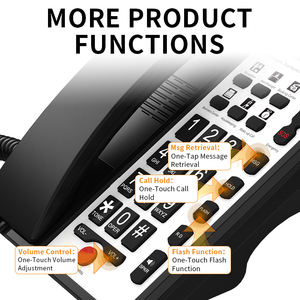 Téléphone de chambre d'hôtel Sachikoo ACE-8906 avec LAN filaire et boutons en silicone super tactiles - Product Image 4