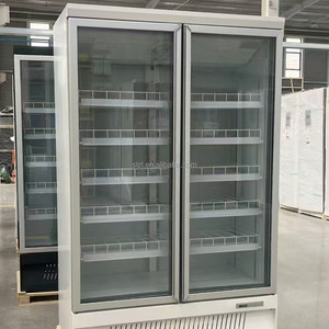 Refrigerador Vertical de 3 Puertas con Compresor Integrado para Exhibición de Jugos de Frutas en Supermercados - Product Image 3