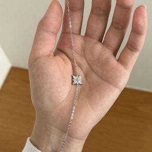 Pulseras con Colgante de Copo de Nieve de Circonia Cúbica 5A y Cadena de Plata S925 de Diseño Elegante Dylam para Mujer, Uso Diario - Product Image 6