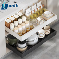 Estante de Almacenamiento Extraíble para Cocina, Organizador de Cajones Expandible, Estante Deslizable Ajustable para Especias, Resistente, Sin Necesidad de Taladrar, para Fregadero