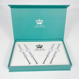 Logotipo personalizado de lujo oro StampTiffany azul magnético caja de regalo para blanquear los dientes pluma Gel caja de embalaje de papel - Product Image 1