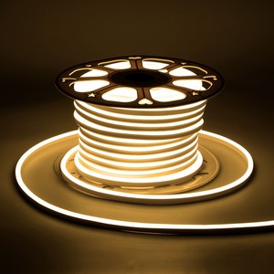 Bande LED néon en silicone haute tension 220V 2835 IP65 étanche flexible dimmable sans scintillement sans pilote pour jardin et maison - Product Image 1