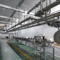 Ligne complète de machines d'abattage halal pour moutons et bovins, avec roulements de moteur en acier inoxydable 304, entièrement automatique, haute productivité pour la viande