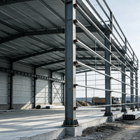 Structure en acier léger anti-corrosion, usine modulaire, charpente métallique, atelier industriel, projet de construction