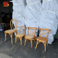 Chaises de banquet empilables en bois lisse pour événements, chaises de salle à manger à dossier en X, chaises à dossier croisé pour mariages