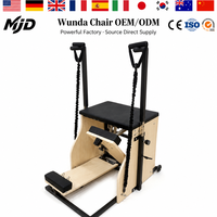 Chaise de Pilates professionnelle MJD Wunda avec pédale fendue, équipement de studio commercial robuste, certifiée SGS CE, OEM/ODM