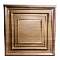 Panneau en PVC moderne de couleur bois de haute qualité écologique 3D Art gaufré géométrique facile à installer étanche pour un usage domestique