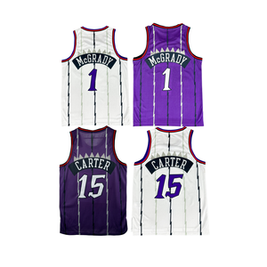 Maglia da basket americana Toronto 2026: Ultima versione stampata a caldo # 15 Vince Carter # 1 McGrady 3 <span class=keywords><strong>Ingram</strong></span> 4 Barnes 9 Barrett - Product Image 3