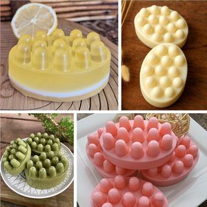 Moldes de Silicona 3D Hechos a Mano con 4 Cavidades para Hacer Jabones, Herramientas de Moldeo para Manualidades, Jabones de Forma Ovalada, Herramienta para Jabones de Masaje - Product Image 4