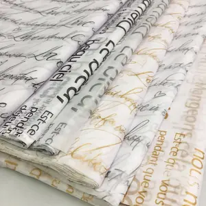 Papel de embrulho do papel eco amigável do oem da venda quente personalizada um lado da impressão papel de embrulho