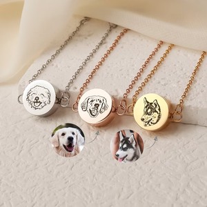 <span class=keywords><strong>Bracelet</strong></span> personnalisé gravé avec un souvenir de fourrure d'animal de compagnie, plaqué or 18K PVD, acier inoxydable, bijoux DIY pour animaux de compagnie - Product Image 4