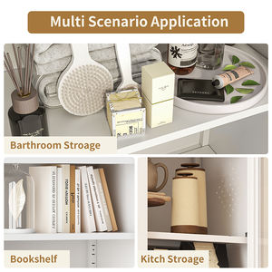 Высокий белый современный отдельно стоящий шкаф для кладовой, 4-дверный шкаф для хранения для больничного использования, столовая, офисный стальной материал - Product Image 6