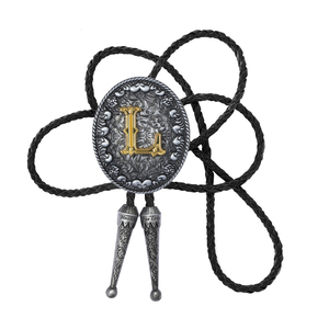 Navajo Geometric Bolo Tie Turquoise Inlaid Pendant Braided Leather Rope For Men Western <b>Wedding</b> Costume - Product Image 4