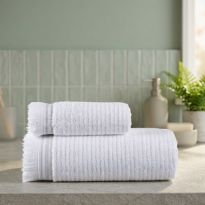 Toalla Turca de Lujo Premium, Rectangular, Blanca, 100% Algodón, Ecológica, Tejida, Cómoda para Ducha, Uso Hotelero - Product Image 3