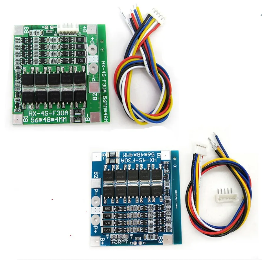 BMS 4S 30A 14.4V Balancer 18650 papan pelindung baterai Lithium Lipo LiFePO4 4S BMS sirkuit pengisi daya seimbang PCM