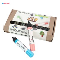 Peintures pour verre DIY OEM personnalisées 30 ml, autocollants 10 couleurs pour vitres, kits de peinture pour fenêtres