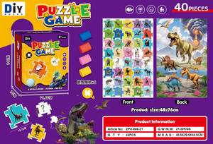 40 Piezas Rompecabezas Infantil con Juego <span class=keywords><strong>de</strong></span> Lanzamiento <span class=keywords><strong>de</strong></span> Anillos, Animales, Dinosaurios, Navidad, Juguete Educativo, Regalo - Product Image 3