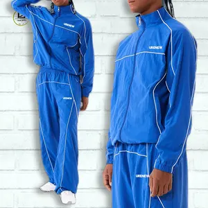 High Quality Streetwear Jogging Tracksuit Jacket Quick Dry Full Zipper Polyester Shell Jacket Men Custom Windbreaker Jacket