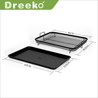 Dreeko Plaque de cuisson avec panier Four Grille cuiseur Poêle à frites Crisper
