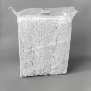 Chiffons de nettoyage économiques en coton 100% coupés en morceaux, chiffons industriels en coton blanc pour le nettoyage - Product Image 1