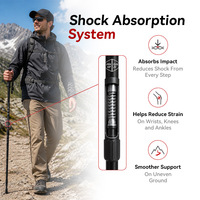 Nouvelle canne de marche télescopique en aluminium pour l'extérieur, réglable, pour la défense personnelle, la randonnée et le trekking