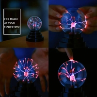 Livraison rapide 5 "12 pouces Plasma Ball Sphère électrostatique Magic avec papillon Byourle-grebyourle Green Light