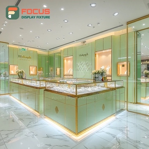 Vitrine de présentation de bijoux moderne pour centre commercial, avec cadre métallique, pour bijouterie - Product Image 2