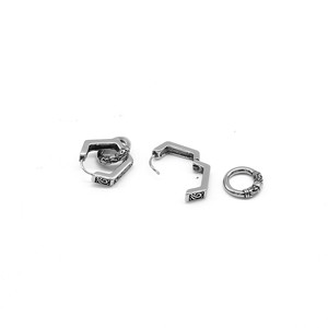 yunnique Titanium Steel Geometric <b>Stud</b> <b>Earrings</b> Steel Color For Men And Women Fashion Jewelry GZYE 0838 - Product Image 1