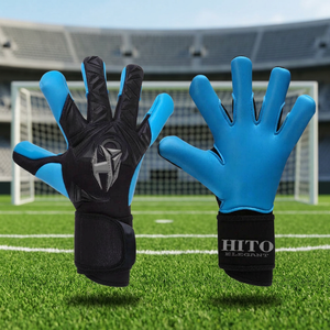Custom Latex Goalkeeper Gloves Adult Professional Soccer Goalkeeper Gloves Top Quality Gloves - Product Image 3