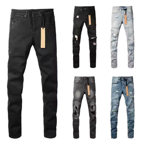 <span class=keywords><strong>Jeans</strong></span> da <span class=keywords><strong>Uomo</strong></span> Invernali Slim Fit Effetto Usurato, Denim Lavato Stile Urbano, Vita Media, Elasticizzati, Alta Qualità, Vestibilità Affusolata - Product Image 1