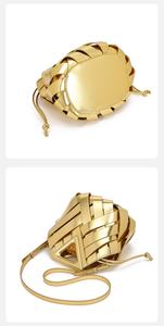 Bolso bandolera con solapa a la moda de nuevo estilo para mujer, gran capacidad, Clip tejido triangular de mano, cierre abierto, poliéster - Product Image 5