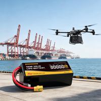 Baterai Lipo 30000mAh 450Wh/kg Paket Baterai Semi Solid State 6S 8S 12S 14S Baterai Drone Pertanian Densitas Tinggi