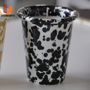 UOBOBO Vente en gros de tasses à café en céramique pour bougies, pots à bougies aromatiques pour la décoration de la maison - Product Image 4