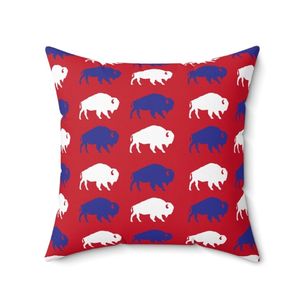 Décoration de sport de coussin de football de buffle personnalisé, cadeau pour papa fils <span class=keywords><strong>Guy</strong></span> lui, ballon de joueur de football Art bleu rouge - Product Image 1