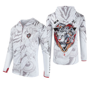 Protección UV personalizada UPF 50+ <span class=keywords><strong>traje</strong></span> de pesca de manga larga, transpirable y de secado rápido, camisa de pesca para hombre, - Product Image 1