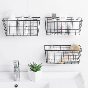 Iron <b>Wire</b> <b>Storage</b> <b>Basket</b> Rectangle Minimalist Kitchen <b>Storage</b> Bin Standing Type Neatening Organizer - Product Image 3